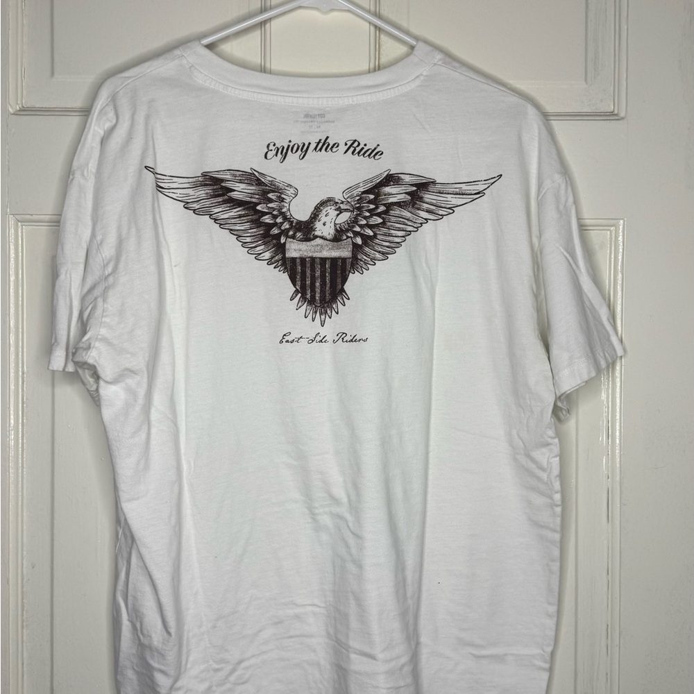Cotton On White Tee with Eagle Graphic